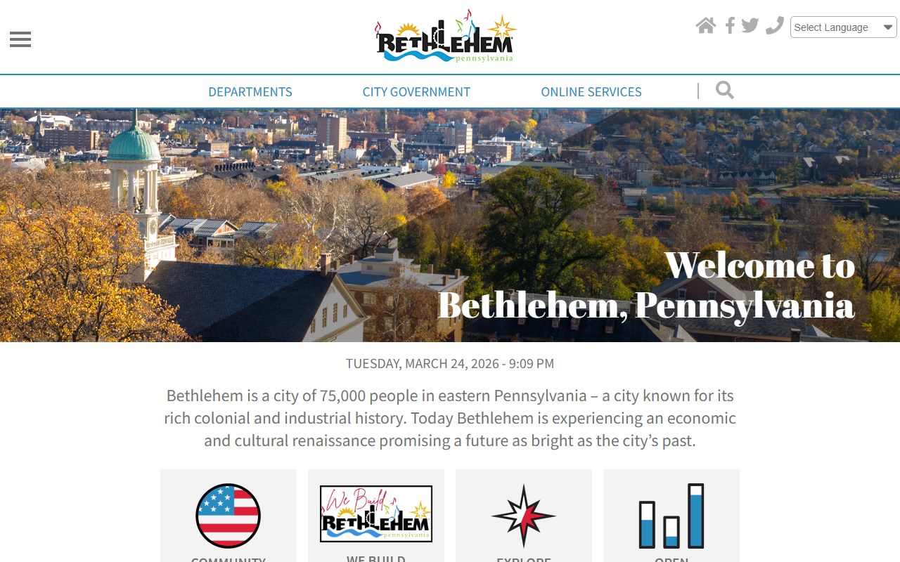 Bethlehem official website for divorce records and municipal information