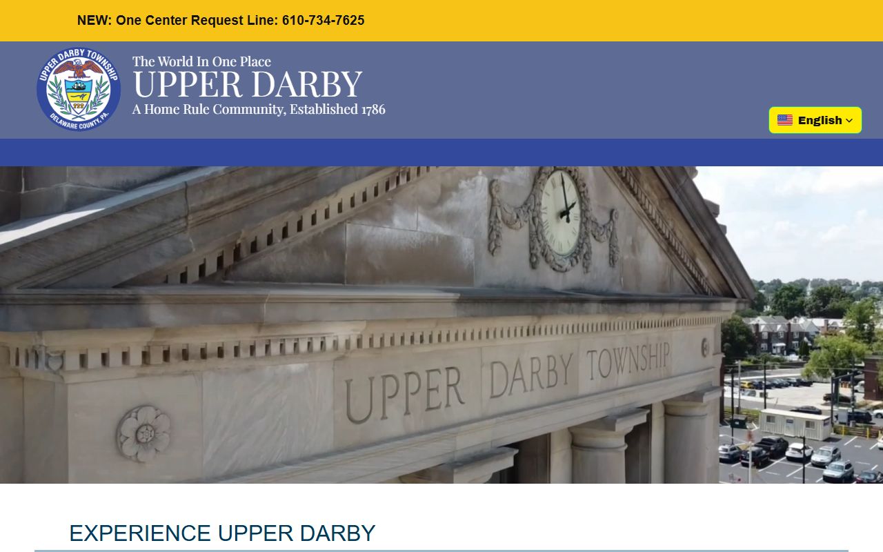 Upper Darby official website and municipal services for divorce records