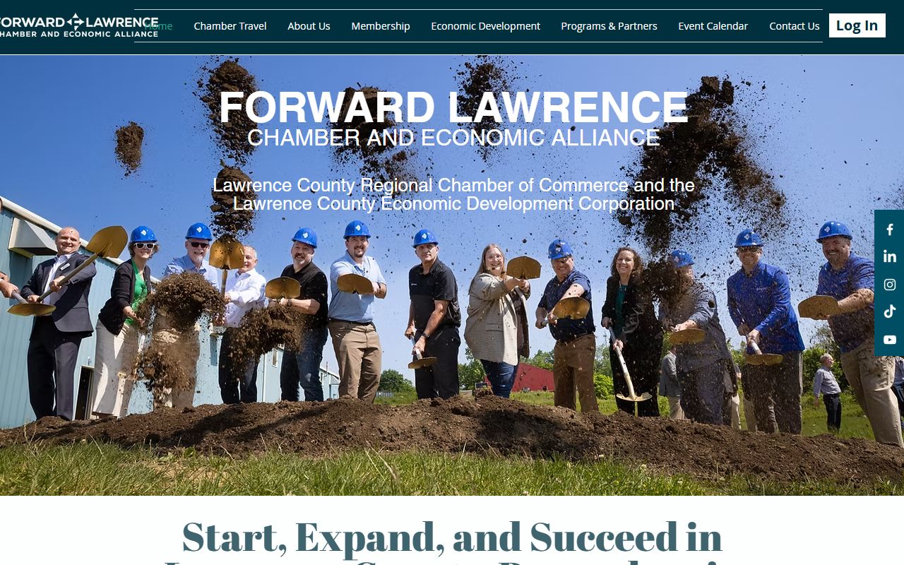 Lawrence County Forward Lawrence economic development and community resources website